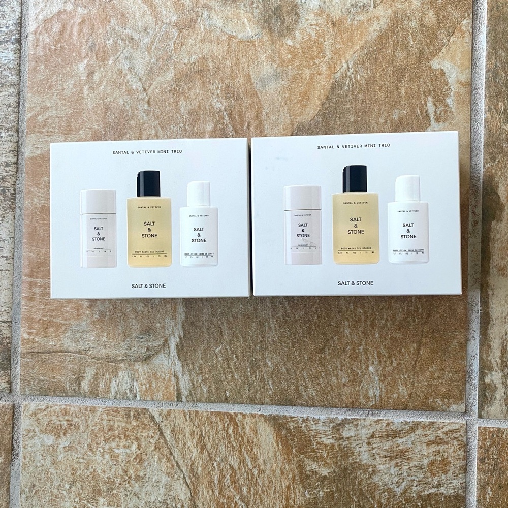 Salt & Stone Santal & Vetiver Mini Trio - White/Beige